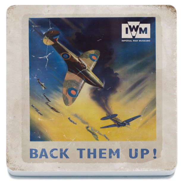 Melamine Coaster (IWM): Spitfire - Back Them Up!