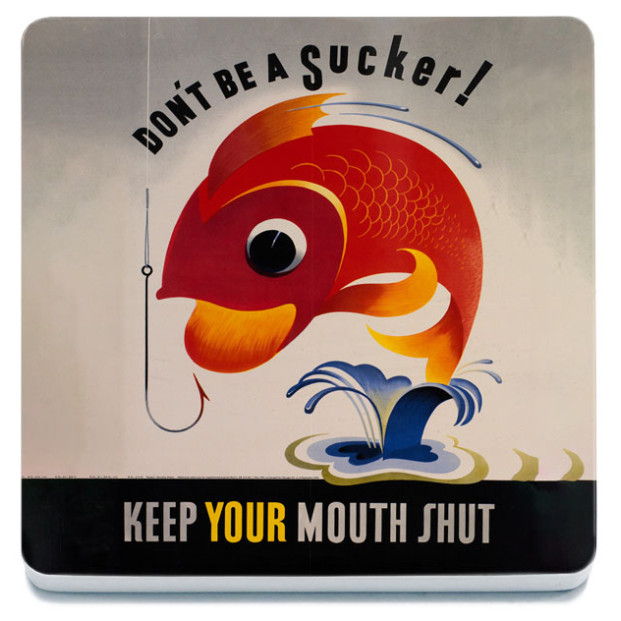 Melamine Coaster (IWM): Don't Be A Sucker - Keep Your Mouth Shut