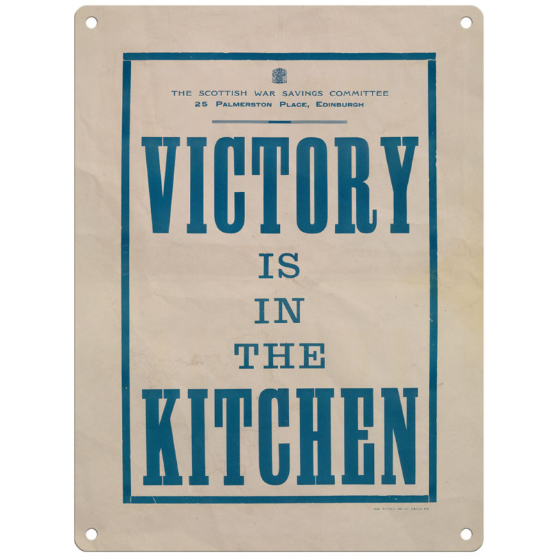 Metal Sign (IWM): Victory Is In The Kitchen (E.O.L.) - SAVE 25% !!
