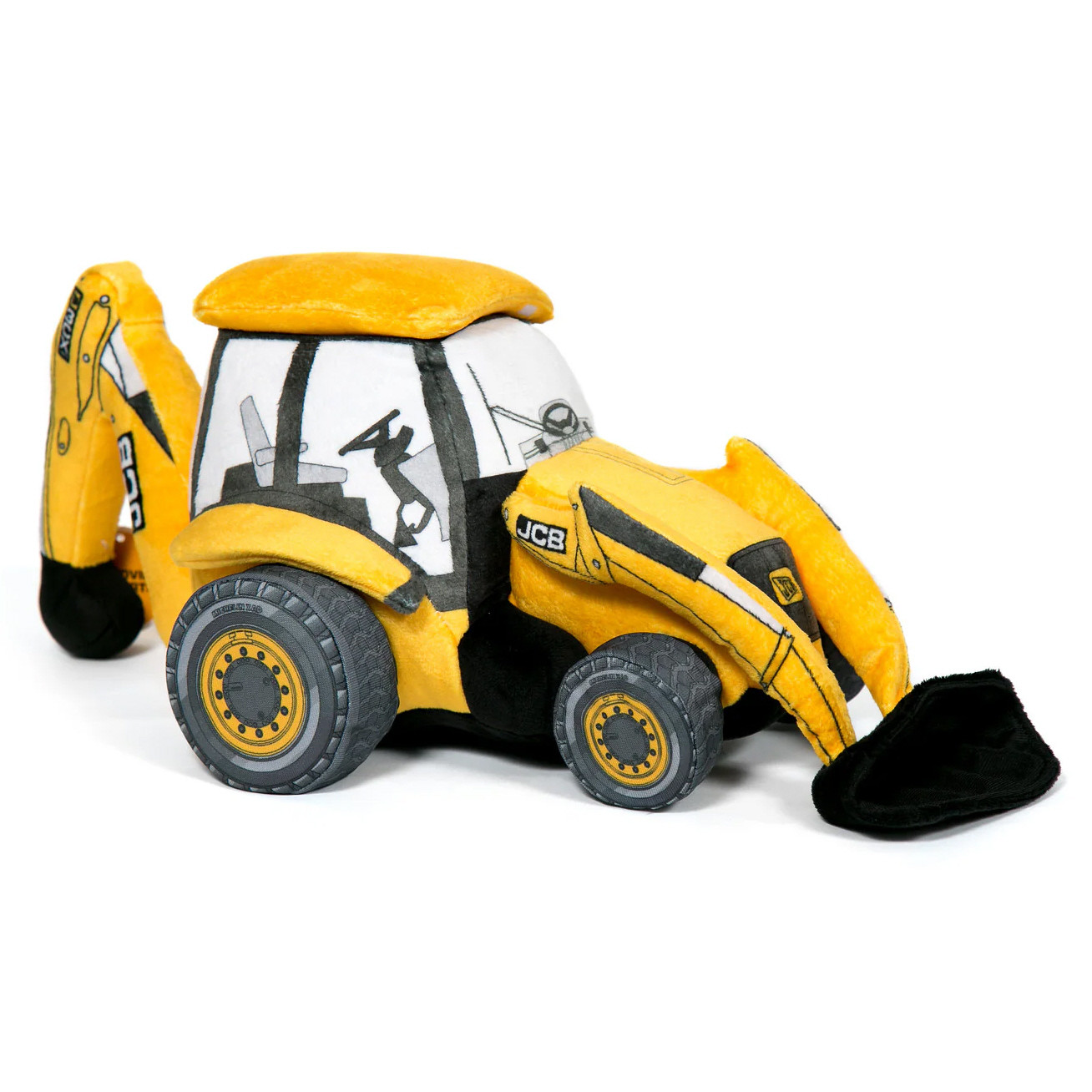 JCB 3CX Backhoe Plush Soft Toy - Large (35 x 15x 17cm)