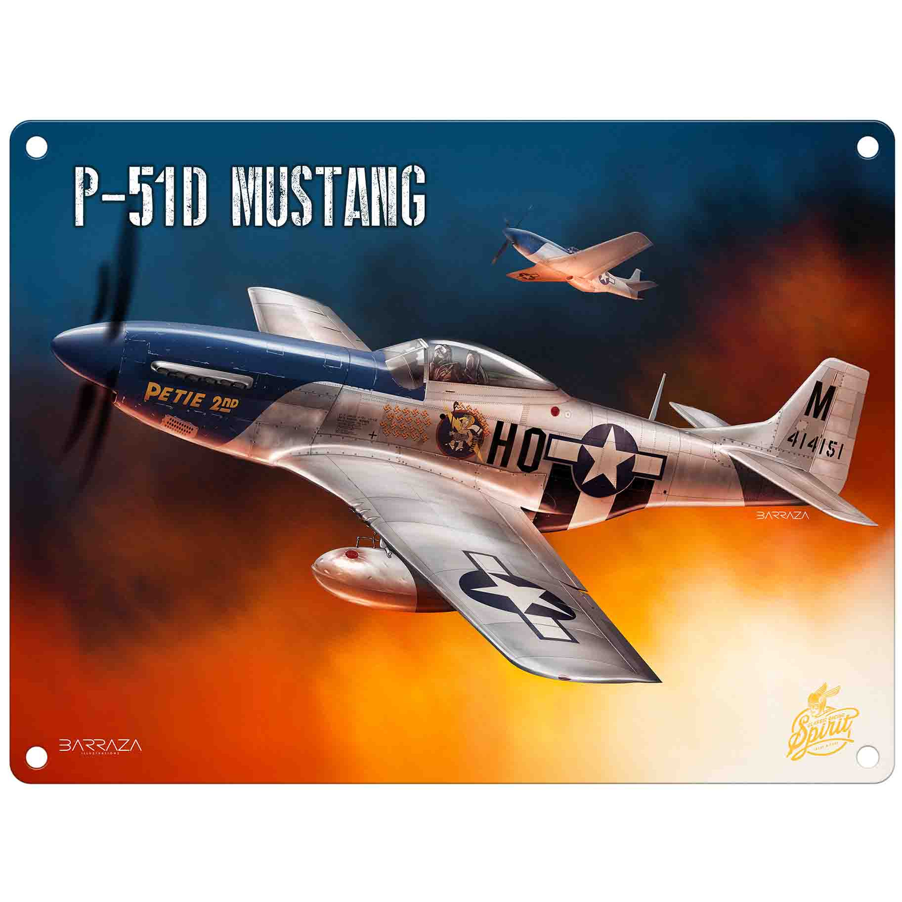 Metal Sign (AE): P-51D Mustang