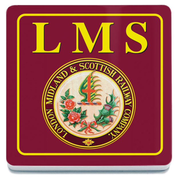 Melamine Coaster (100x100mm) (RL): L.M.S. Crest (NEW)