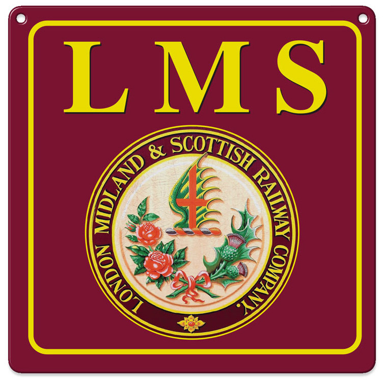 Wooden Coaster (100x100mm) (RL): L.M.S. Crest (NEW)