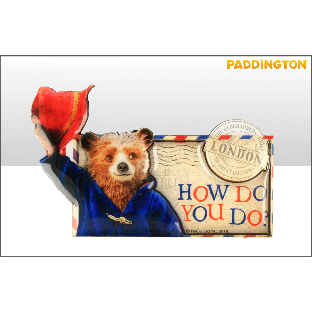 Paddington Bear Movie Wood Magnet with Epoxy 5.7cm (NEW)