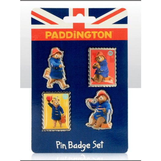 Paddington Movie Pin Badge Set of 4 (on hanger card)