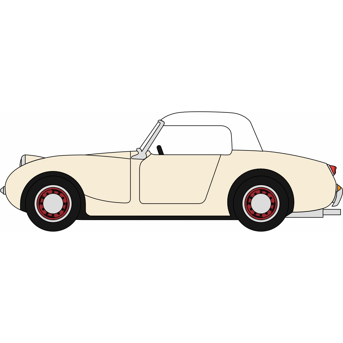 Austin Healey Frogeye Sprite - Old English White (1:76) (NEW) (Due Q3/2026) (ADV-R)