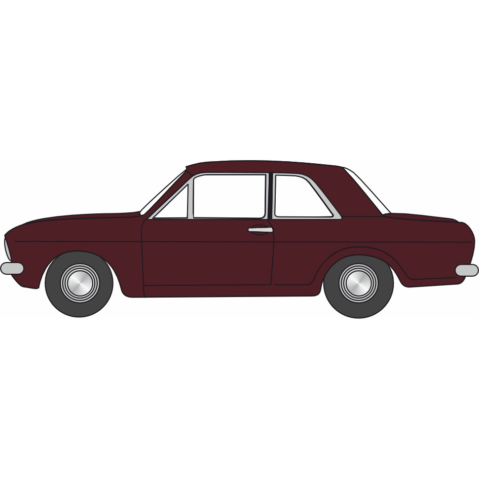Ford Cortina MkII - Black Cherry (1:76) (NEW)