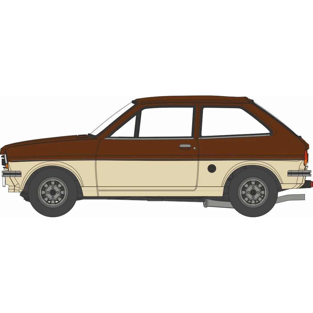 Ford Fiesta Mk1 - Roman Bronze / Cordoba Beige (1:76) (NEW) (Due Q3/2026) (ADV-R)