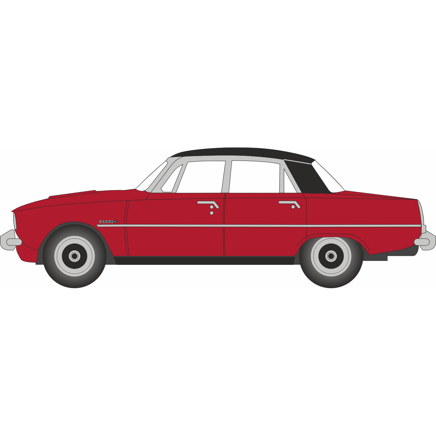 Rover P6 - Brigade Red (1:76) (NEW)
