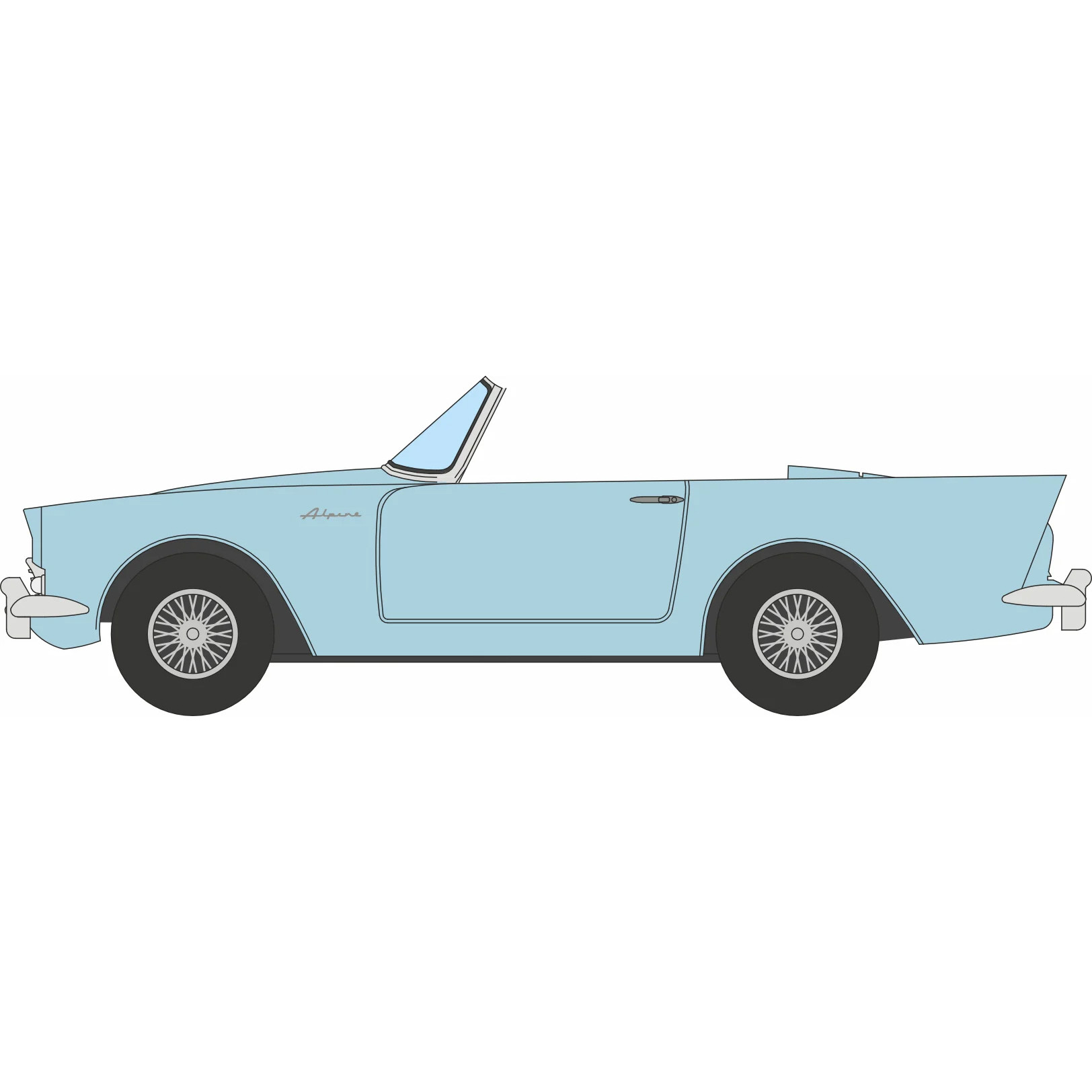 Sunbeam Alpine Series 2 (Open) - Wedgewood Blue (1:76) (NEW) (Due Q2/2026)