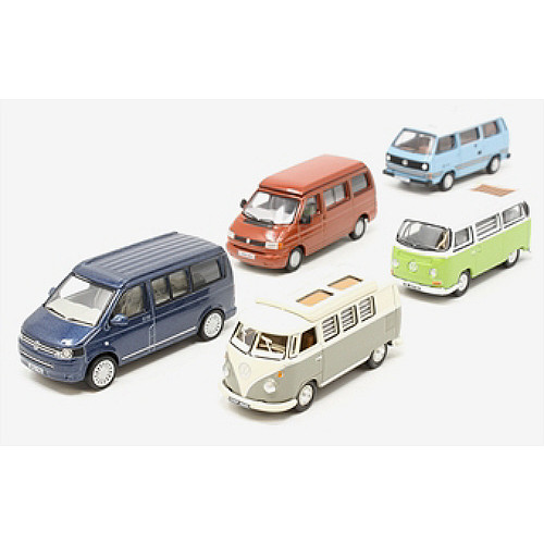 VW Camper 5 Piece Set - T1/T2/T3/T4/T5 (1:76)