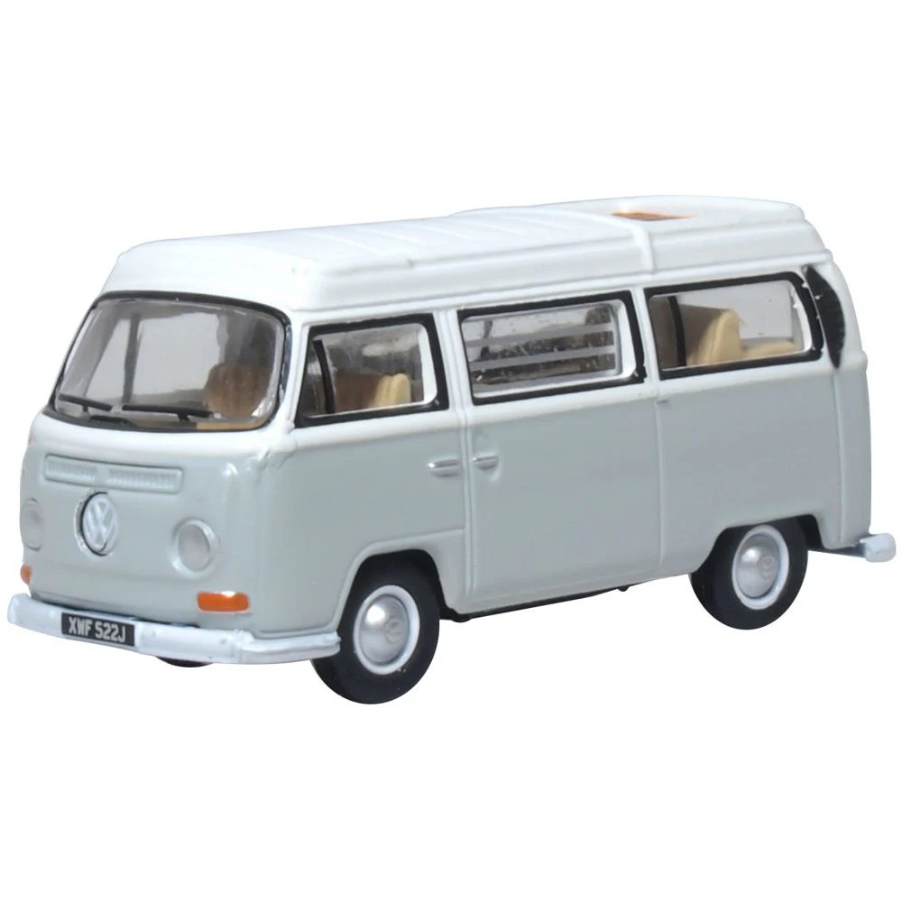 VW T1 Bay Window Camper - Silver Grey / White (1:76)