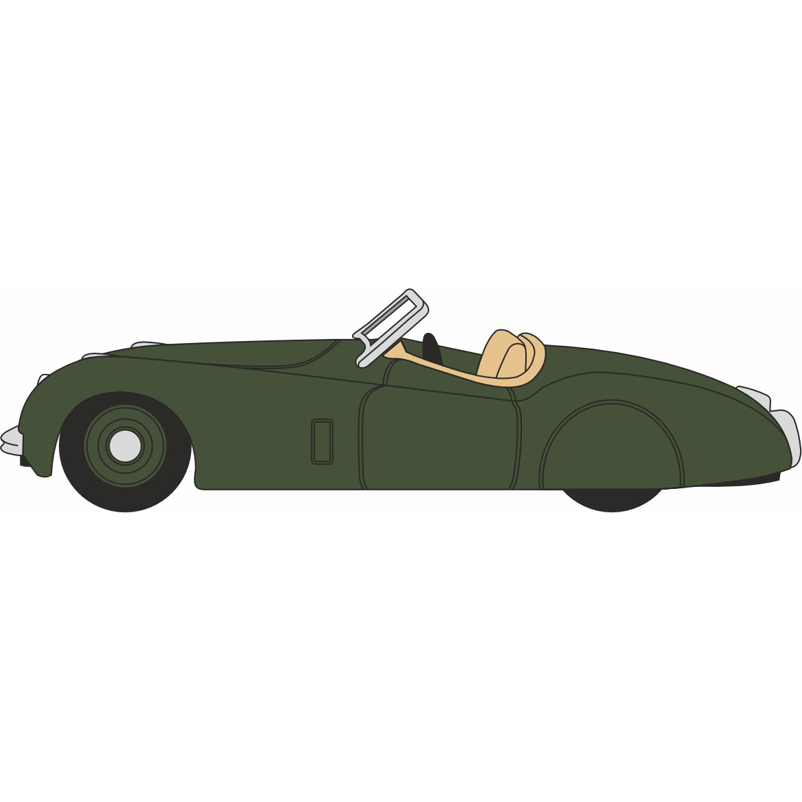 Jaguar XK120 - British Racing Green (1:76) (NEW)