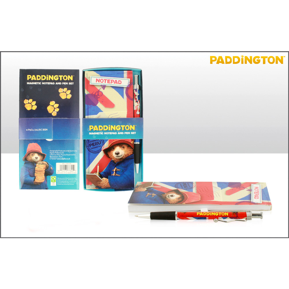 Paddington Bear Magnetic Notepad and Pen Set 18cm