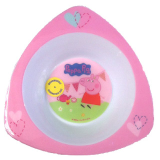 Peppa Pig Tea Party Triangle Shaped Bowl (E.O.L.) - SAVE 20% !!
