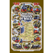 Tea Towel: Great Little Trains of Wales (in clear hanger bag)
