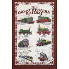 Tea Towel: G.W.R. Locos (in clear hanger bag)