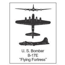Enamel Fridge Magnet: U.S. Bomber B-17E "Flying Fortress"
