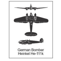 Enamel Fridge Magnet: German Bomber - Heinkel HE-111k