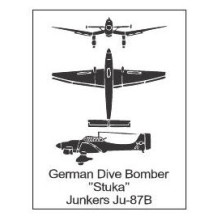 Enamel Fridge Magnet: German Bomber - "Stuka" Junkers Ju-87B