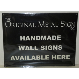 Metal Sign POS: "Handmade Wall Signs Available Here" Large Metal Sign