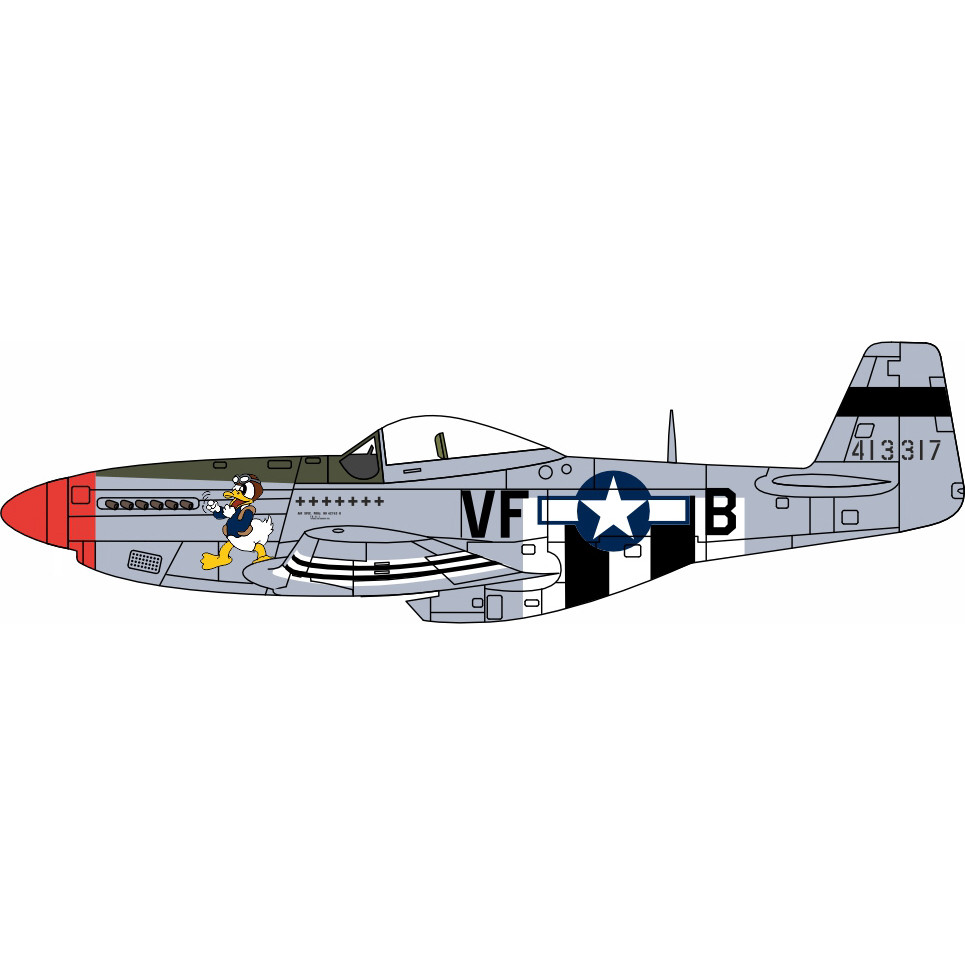 Mustang P51 - Capt.D.R.Emerson. 336th FS 4th FG. 8th AF. Debden UK 1944 (1:72) (Oxford Aviation) (NEW)