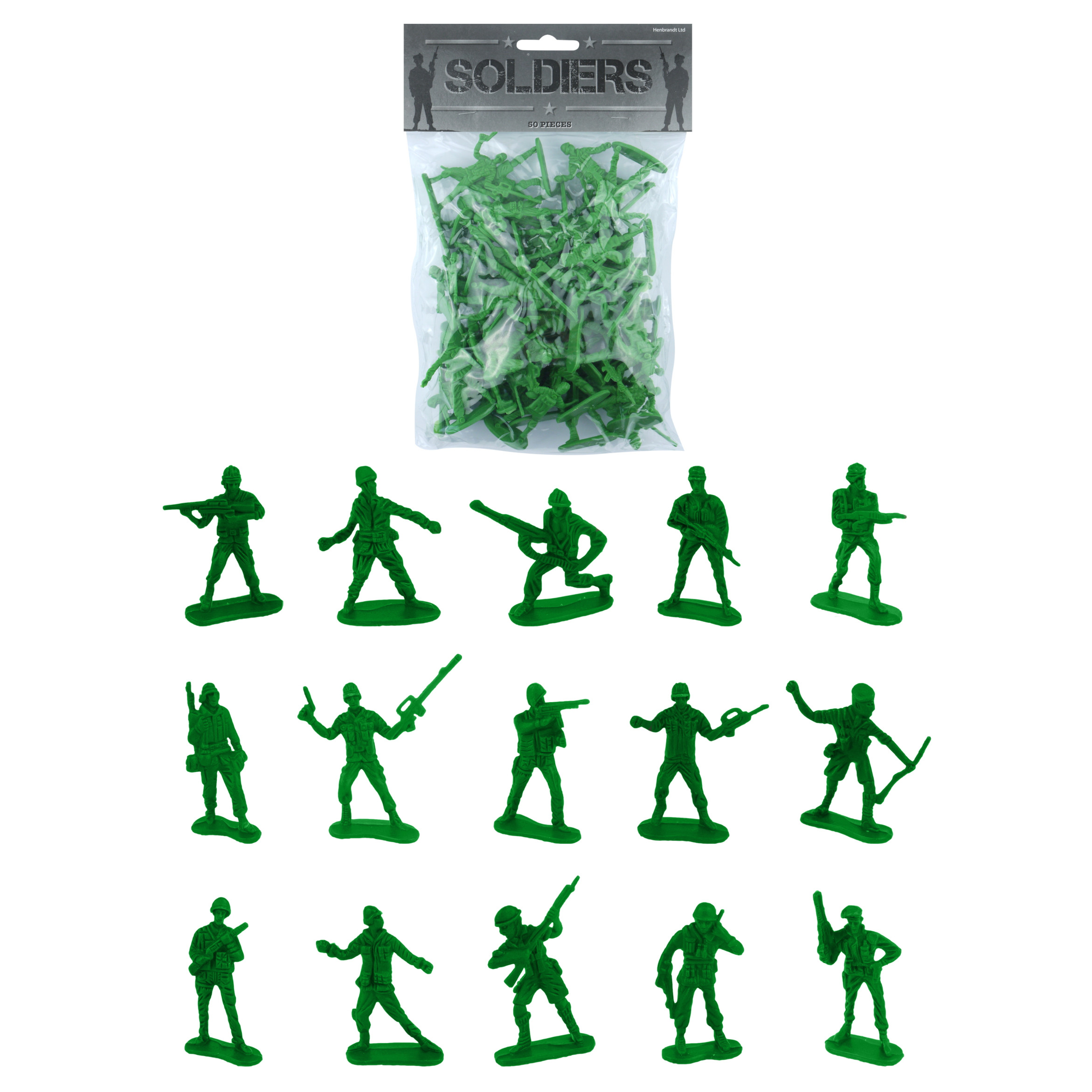 Toy Soldier Figurines 3.5cm-7cm (50 asstd designs) in PVC Bag