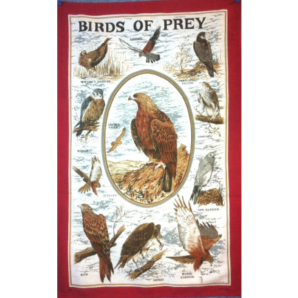 Tea Towel: Birds of Prey (in clear hanger bag)