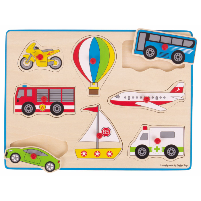 Bigjigs Lift Out Puzzle - Transport (225 x 300mm) (3 Yrs+)