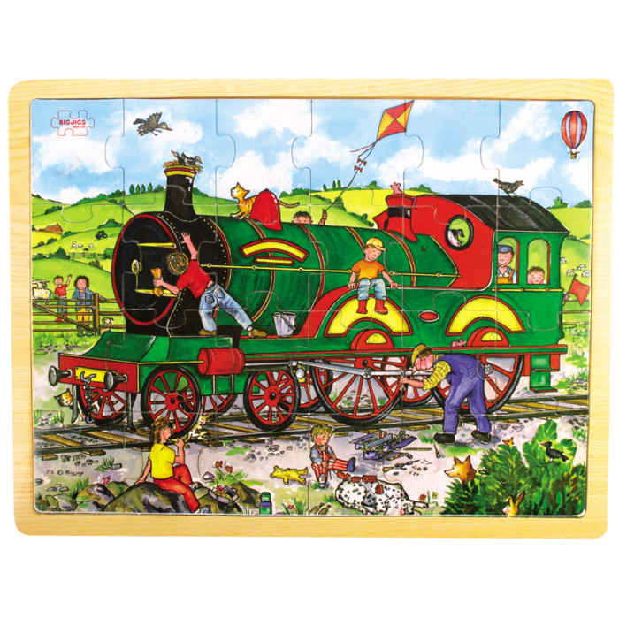 Bigjigs Train 24 Pce Tray Puzzle (420 x 320mm) (3+ Yrs)