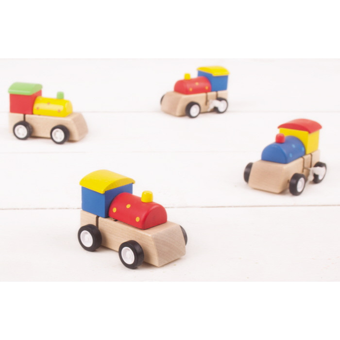 Bigjigs Clockwork Wooden Trains (display box) (3 Yrs+)
