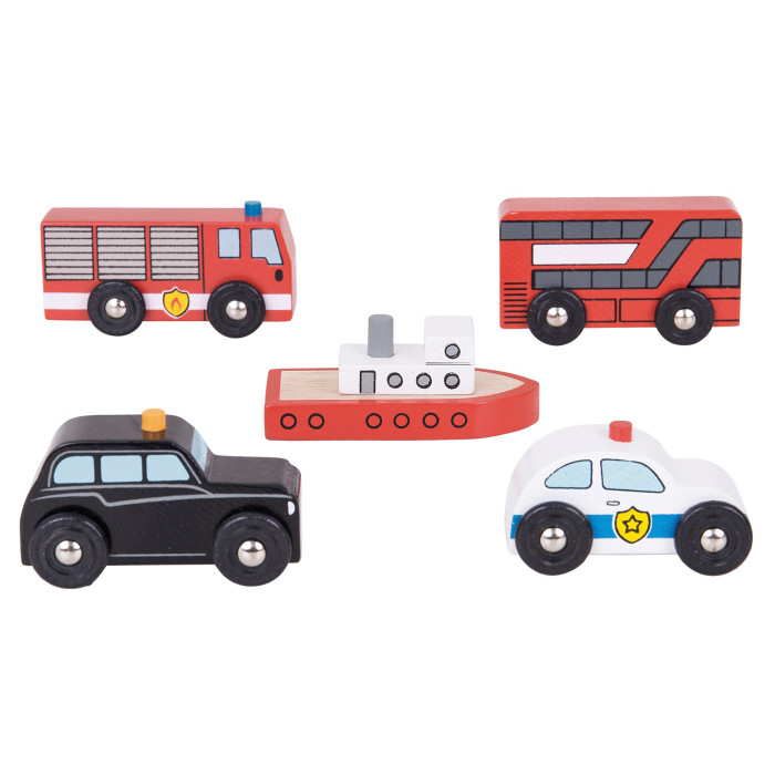 Bigjigs Roadway City Vehicles Pack (5 pce)