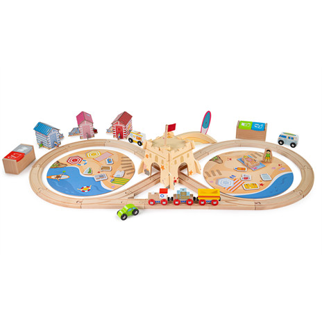Bigjigs Coastal Clean Up Train Set (E.O.L.) - SAVE 15% !!