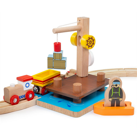 Bigjigs Crane Dock, Dingy & Diver (E.O.L.) - SAVE 15% !!