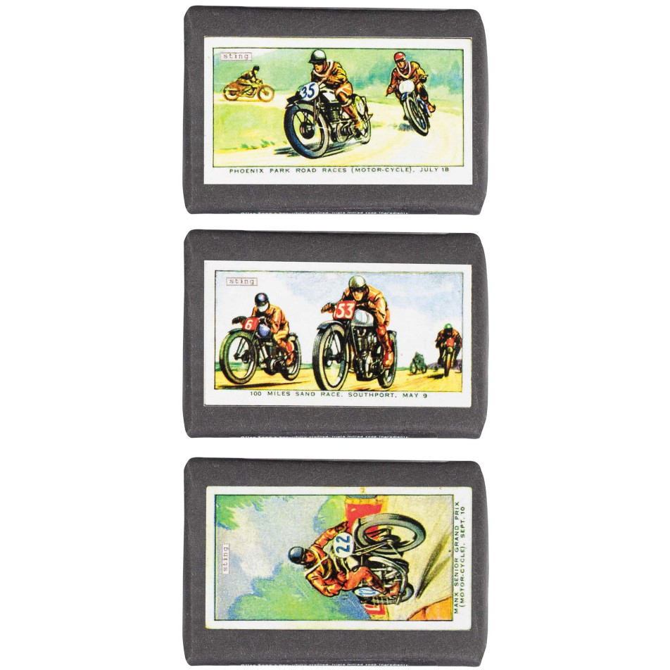 Retro Soaps: Motorbikes Triple-Milled Printmakers Soap Bar 100g (3 asstd.) (E.O.L.) - SAVE 10% !!