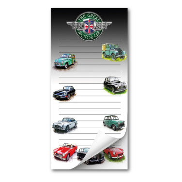 The Great British Motor Car Magnetic Memo Pad