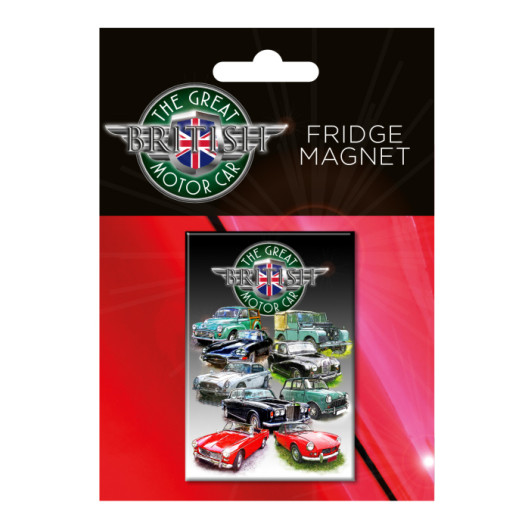 The Great British Motor Car Tinplate Rectangular Fridge Magnet (E.O.L.)
