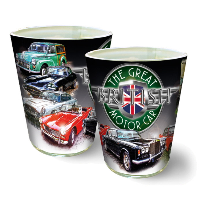 The Great British Motor Car Full Wrap Shot Glass