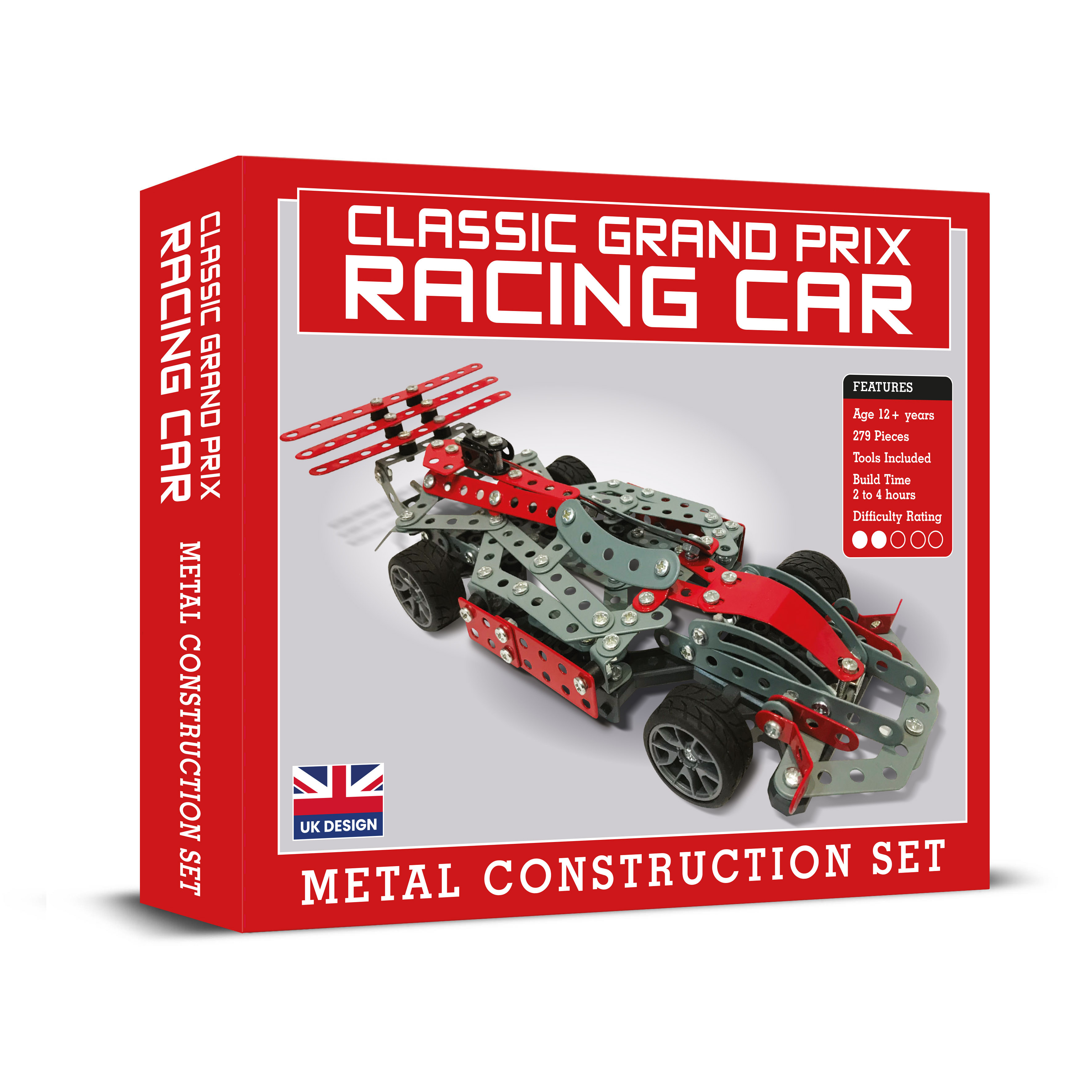 Classic Grand Prix Racing Car Metal Construction Set (279 Pces) (12+ YRS) (E.O.L.) - SAVE 10% !!