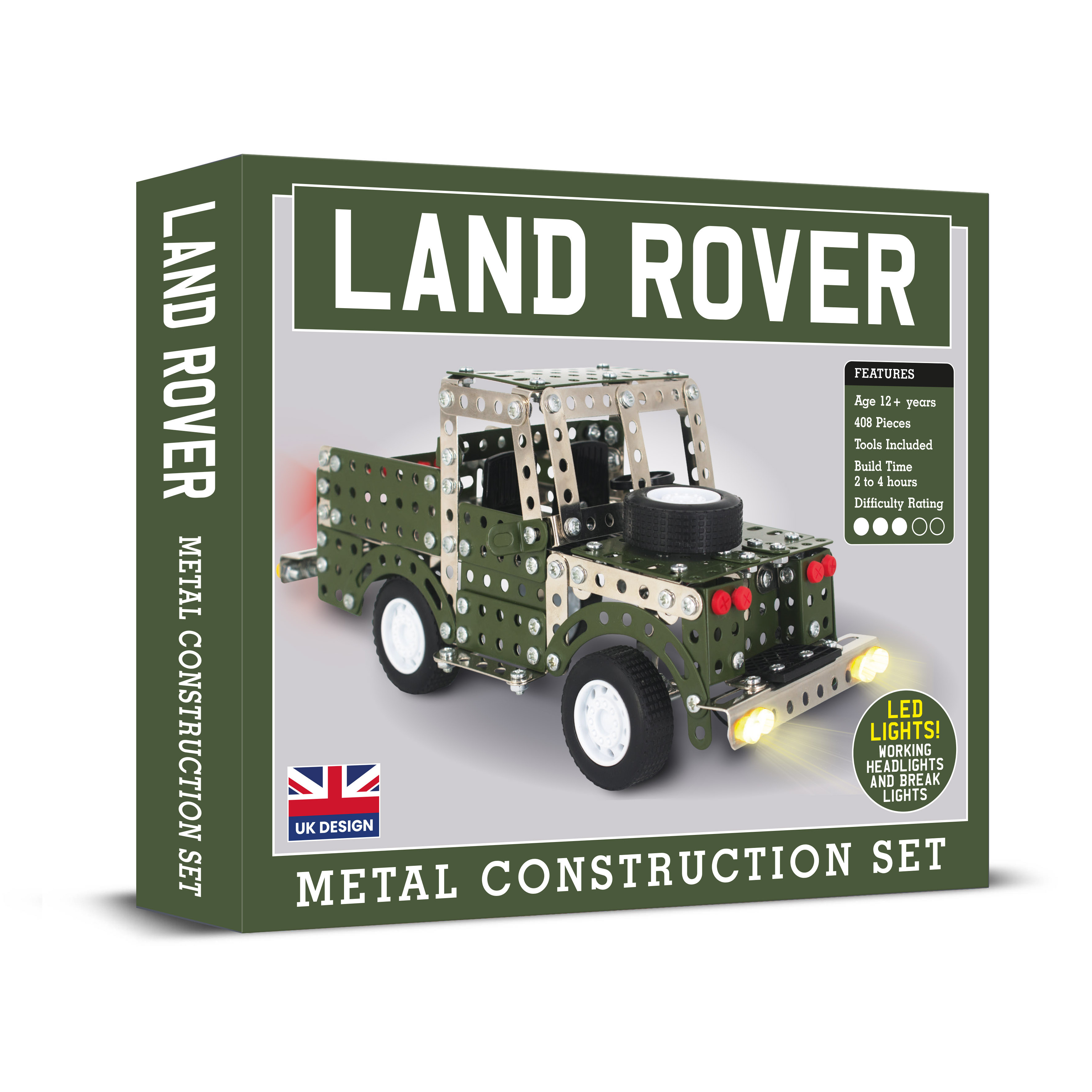 Land Rover with LED Lights Metal Construction Set (417 Pces) (12+ YRS)