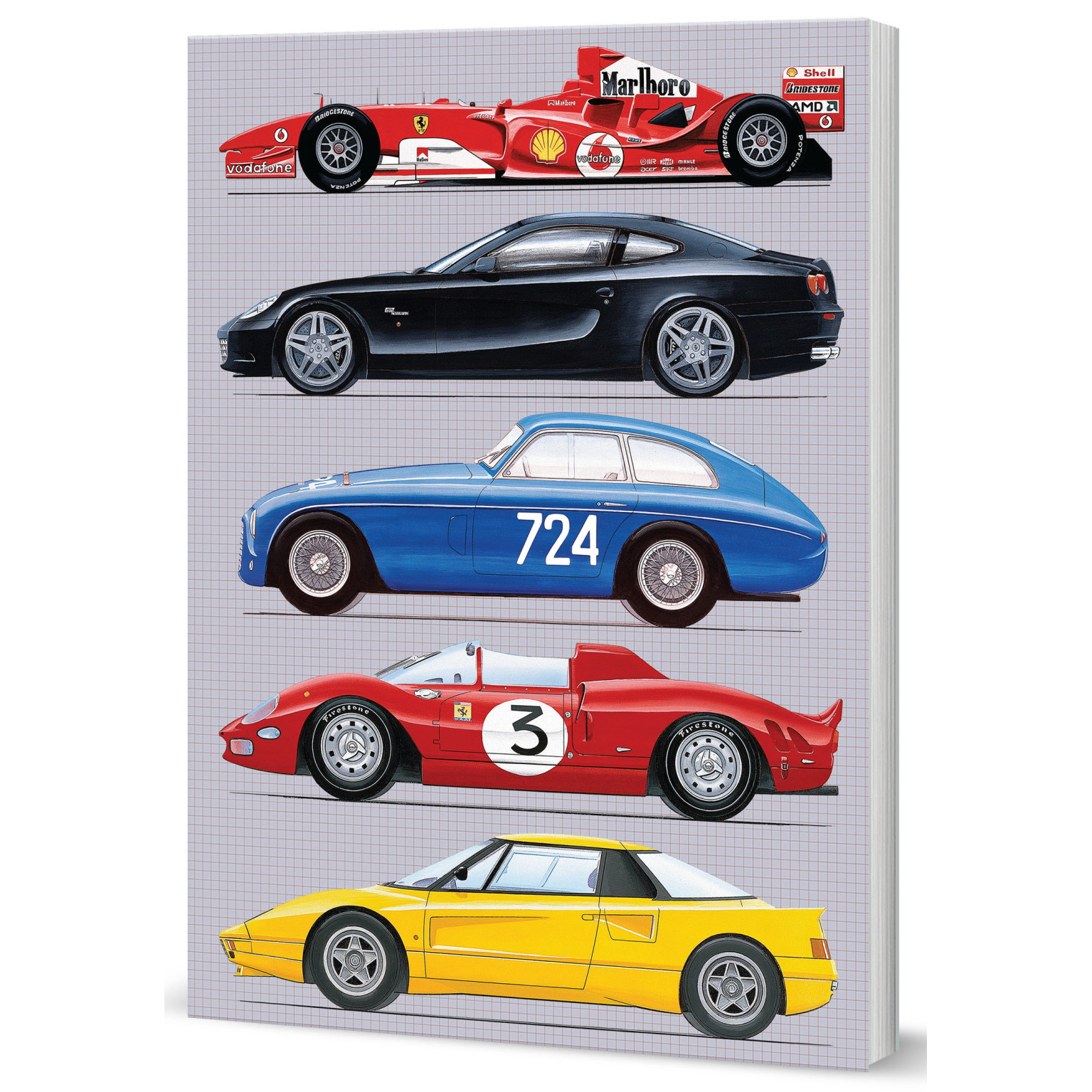 A5 Lined Journal - Ferrari (PB, 80 pages) (E.O.L.)