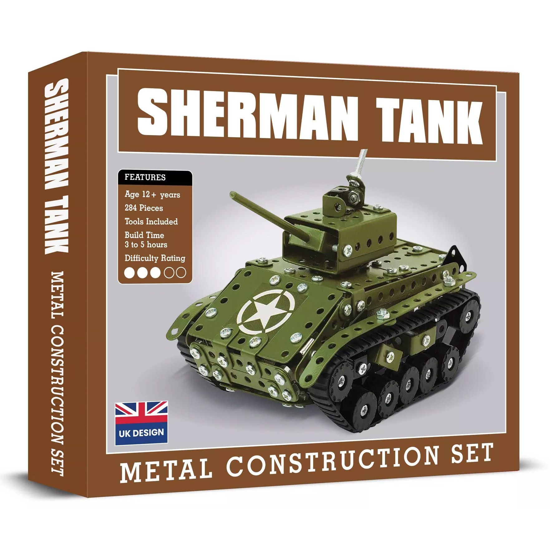 Sherman Tank Metal Construction Set (284 Pces) (12+ YRS)