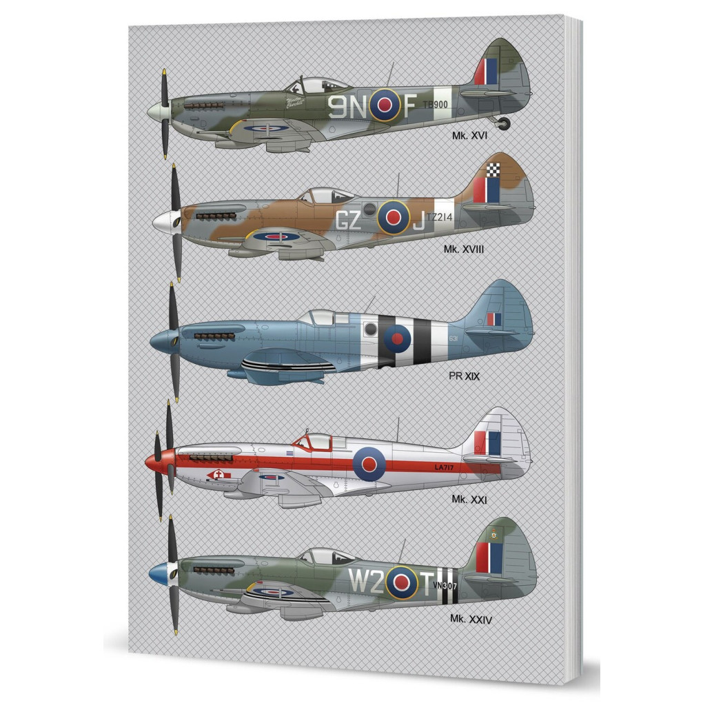 A5 Lined Notebook - Spitfire (HB, 120 pages)