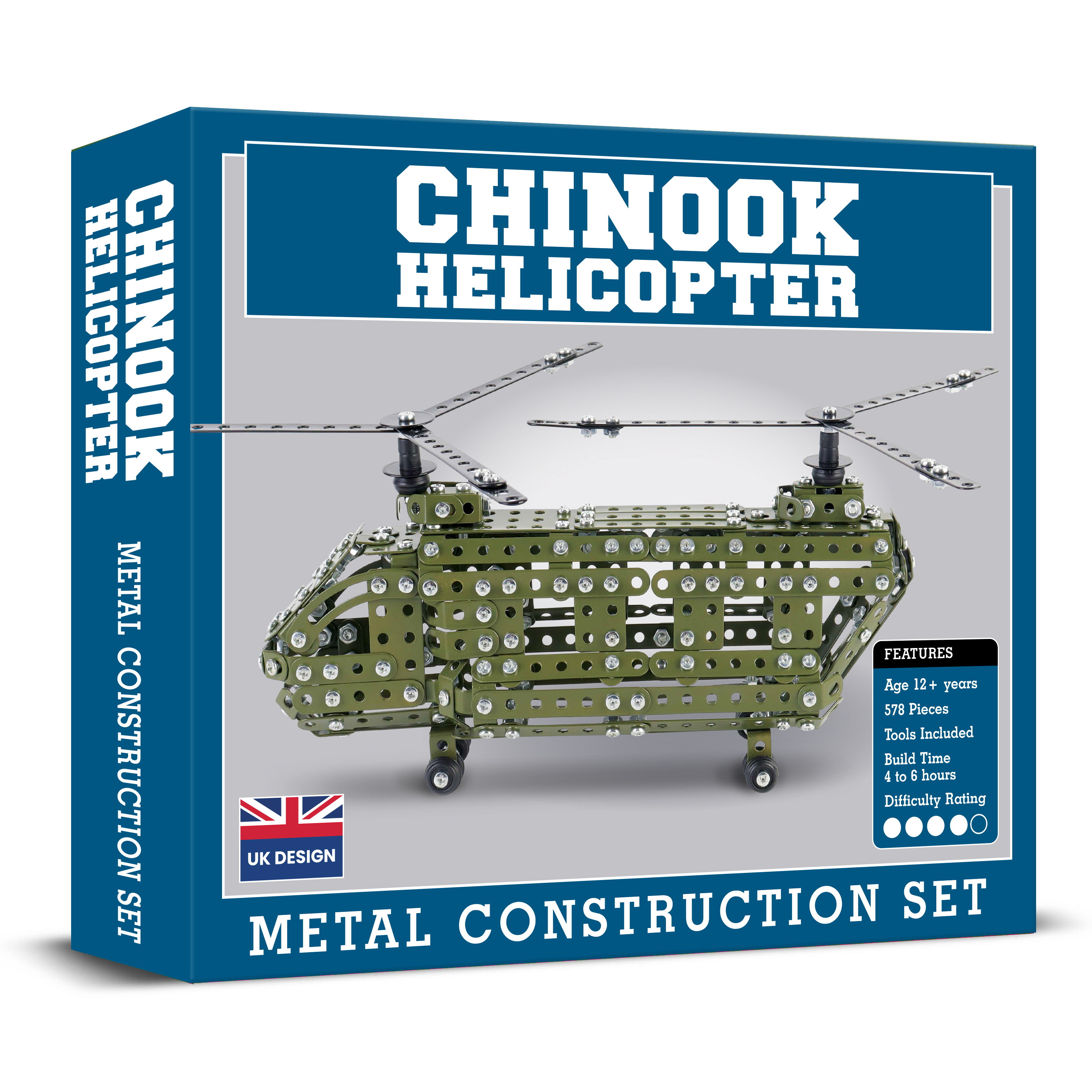 Chinook Helicopter Metal Construction Set (596 Pces) (12+ YRS)
