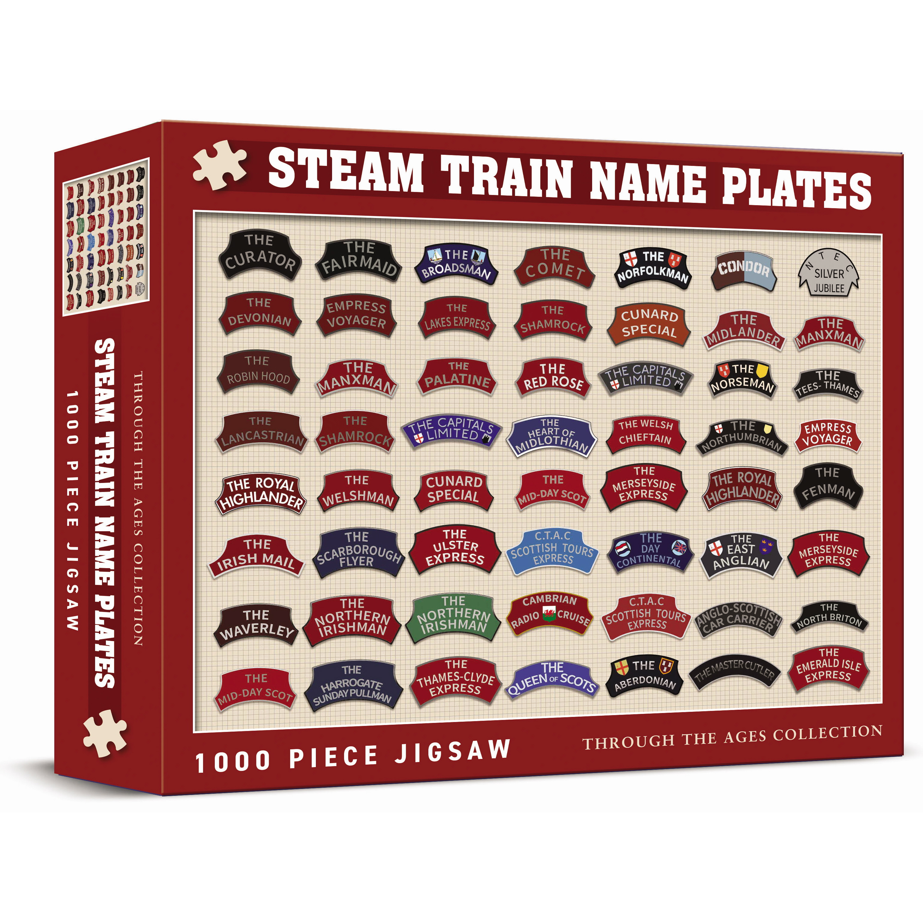 Jigsaw: Steam Train Name Plates (Through The Ages Collection) (1000 Pce)