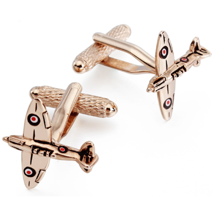 Rose Gold Cufflinks - Spitfire