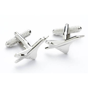 Brass / Rhodium Plated Cufflinks - Concorde