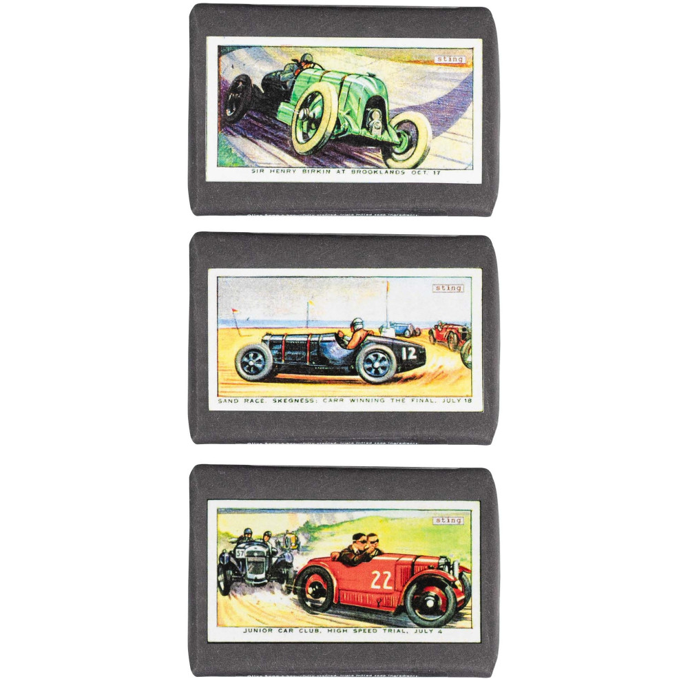 Retro Soaps: Racing Cars Triple-Milled Printmakers Soap Bar 100g (3 asstd.) (E.O.L.)