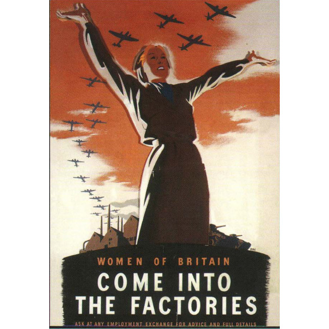 Postcard - Women of Britain Come Into The Factories