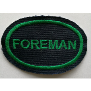 Embroidered Cap Badge: S.R. Foreman (E.O.L.) - SAVE 40% !!